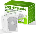 VBN 26 Pack Vacuum Bags for iRobot Roomba i & s & j Series Clean Base, Fit i3 i3+ i4 i4+ i5 i5+ i6 i6+ i7 i7+ i8 i8+ j7 j7+ s9 s9+, Automatic Dirt Disposal Bags