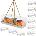 10pcs Portable Dessert Boxes Simple Cake Containers for Cupcakes Muffins Cookies