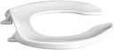 Centoco Toilet Seat Round, Open Front No Cover, Heavy Duty Commercial, Zinc Plated Hinges, Plastic, Made in the USA, 300CC-001, White