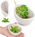 Pottery Herb Stripper Bowl, Ceramic Herb Stripper, Easy to Clean and Use, Suitable for Peeling Off The Leafy Assembly