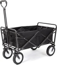 Mac Sports Collapsible Folding Outdoor Utility Wagon, Black