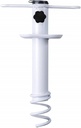 AMMSUN Beach Umbrella Sand Anchor Metal Heavy Duty Outdoor Umbrellas Base Ground Screw Auger with Carry Bag Universal & One Size Fits All for Sun Protection, Shade, High Winds White