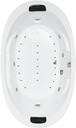 84 in. x 46 in. Acrylic Oval Drop-In Combination Bathtub with Center Drain in White - Includes 12.5 Amp In-Line Heater