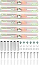 PATIKIL 4" Ceiling Light Plate Kit, 6 Pack Light Crossbar Mounting Bracket Universal Lamp Fixture Hardware Set for Chandelier Wall Light, Zinc Plated