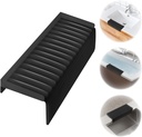 4" x 14" Silicone Sink Edge Protector & Splash Guard With Suction Cup for Kitchen and Bathtub, Multifunction Sink Accessory (Black)