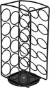 360 Degree Rotating Coffee Capsule Rack, Metal Mesh Holder for 30Pods, sturdy Coffee Pod Stand Organizer, Black, Space Saving Design for Home Office Kitchen Cafe