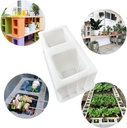 Concrete Hollow Brick Mold - 18.11 x 7.87 x 7.87 inch Cement Brick Mold for DIY Garden Wall, Constructing Garden Borders, Flower beds,Fence Walls and Landscaping Decorations (Type1)