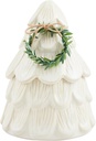 Mud Pie Small Christmas Canister, Tree, 6" x 4" dia