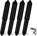 4 Pcs Black Toilet Paper Spring Rod, Plastc Toilet Paper Roller Rod, Black Toilet Paper Holder Spring Rod, Toilet Paper Holder Replacement Rod