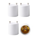 4 Pack JACKYLED GU24 to E26 E27 Adapter, Heat Resistant Up to 392℉ Fire Resistant Converts GU24 Bi-Pin Based Fixture to E26 E27 Standard Screw-in Socket
