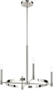 KICHLER Tolani 20.25" 4-Light Chandelier in Black, for Small Dining Room, Office, Bedroom, (20.25" x 26"), 52426PN