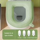 Waterproof Toilet Seat Cushion, 2024 New Cover Pads, Reusable EVA Padded Seat, Washable for Home Hotel (Pink+Gray)