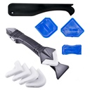 3 in 1 Silicone Caulking Tools(无锡头), Selant 完成工具 Grout Scraper, 重用和替换 5 Silicone Pads, 厨房浴室窗口的伟大工具, 沉积联合