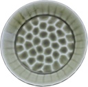 Mino Ware Plate Ash Glazed Turtle Shell