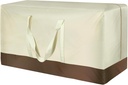 Patio Cushion Storage Bags 420D Waterproof Outdoor Storage Bag Furniture Cushion Cover Christmas Tree Storage Bag with Handles and Zipper 60"L x 20"W x 28"H Beige