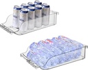 2pcs Refrigerator Storage Box Stackable Food Storage Rack Refrigerator Organizers and Storage Beer Beverage Storage Box Fruit Vegetables Pantry Bins for Kitchen