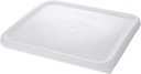 Rubbermaid Commercial Products Large Lid For 12/18/22 Qt. Plastic Space Saving Square Food Storage Container, White, Lid for Kitchen/Restaurant/Cafeteria for Wet/Dry Food Storage