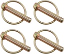 E-outstanding Linch Pin 4PCS 45mm Heavy Duty Lynch Pin Shaft Locking Pin Fastener Assortment Kit for Farm Tractors Trailers Trucks Mowers Trolleys and Carriages M8(5/16Inch)