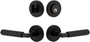 Viaggio CLOMLTCON-REB_Combo_238_RH Motivo Right Handed Solid Brass Single Cylinder Keyed Entry Door Lever Set and Deadbolt Combo Pack - 2-3/8" Backset - Satin Black