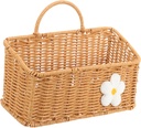 ABOOFAN Woven Wall Hanging Basket Kitchen Storage Vegetable Basket Ginger Garlic Organizer