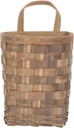 Cabilock Wall Hanging Basket Carbonized Kitchen Storage Basket Woven Hanging Flower for Home Dorm Decor Space Saving Organizer