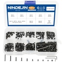 NINDEJIN M2 Screws, Metric M2-0.4 Flat Head Allen Socket Drive Screw, 452 pcs M2 Tiny Nuts Assortment Kit for 3D Printing Projects, RC Airplanes and Other Small Projects (9 Screw Lengths)
