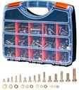 700pcs Metric Bolt Assortment, M6 M8 M10 M12, Grade 8.8 Heavy Duty, Yellow Zinc Plated, 10-50mm Length, Bolts and Nuts Kit