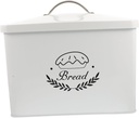 Zerodeko Metal Bread Box Lid Iron Storage Container for Kitchen Organization Rustic Holder for Home Use for Freshness and Easy Access