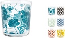 H&H Starck Colourful Set of 12 Glasses, Glass, 350cc, Multicolor