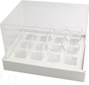 Dessert shooter square and round 3oz cup transport boxes- 5 pack