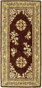 Coffee Oriental Wool Hearth Rug 56 x 26 Inch Rectangular Hand Tufted Natural Fire Resistant Accent Carpet for Fireplace Living Room Entryway