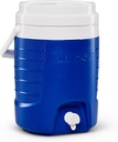 Igloo 2 Gallon Portable Sports Cooler Water Beverage Dispenser, Insulated Cooler Dispenser, Majestic Blue