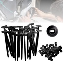 Nylon Universal Cable Tie Buckle, 2025 Upgrade Cable Ties Heavy Duty Self-Locking Nylon Zip Ties Holder Multipurpose Plastic Cables Ties Tool for Car Daily Repair Plastic Cable Ties Tool (20pcs)