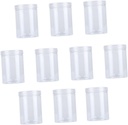 10pcs Transparent Plastic Food Sealed Jars Cookie Biscuit Tea Storage Containers with Airtight Design for Home Kitchen Office and Outdoor Use