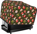 Oven Cover Kitchen Bread Machine Protector,4 Slice Toaster Cover For Home,Fingerprint Coaster Cover,Kitchen Small Appliance,Red Green Coffee Cup