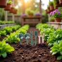 6Pcs Mini Sowing Seed Dispenser, Seed Planter Tool, Handheld Seed Planter, Mini Hand Seed Spreader, Seed Sower Tool, Garden Seed Planter, Small with Seedlings for Spreading Seed Spreader
