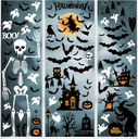 Halloween Window Clings, Halloween Window Stickers Decorations, Double-Side Removable Decals for Party Décor