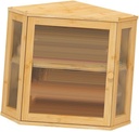 Bread Box with Window Corner Bread Storage Container for Kitchen Countertop for Pastry Cupcakes