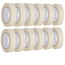Lazybug studio Masking Tape 1 inch 12 Pack, Adhesive Painting Tape Bulk for General Purpose Use, 1 inch x 55 Yards x 12 Rolls, 660 Yards in Total