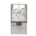 Vending Machine, 25 Cents Coin Operated Vending Machin 1.77-1.97 Inch Ball Diameter Capsule Candy Dispenser Commercial Gumball Machine for Game Stores, Retail Stores Amusement Parks (White)