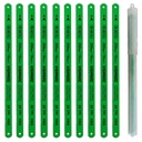 10" (250mm) Hacksaw Replacement Blades, Bi-Metal High Speed Steel Hack Saw Blades - 24TPI HSS Saw Blades, 10 Pack