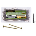 LIONMAX Lag Screws 5 Inch, Structural Wood Screw #14 x 5, 100-PCS Heavy Duty Construction Screw, Rust Resistant, Washer Head, Bronze Coated Exterior Wood/Lag/Timber Screws, Star Drive with Bit