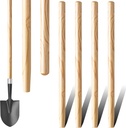 Menkxi 4 Pcs Wooden Shovel Handle Ash Replacement Handle for Long D Handle Shovels Replacement Tool Handle