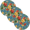 Bright Flowers 3 Pcs Extra Large Trivet for Crock Pot 15in Kitchen Hot Pads Plate Holder