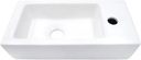 Kingston Brass LB1473R Dibrach Rectangle Wall Mount Ceramic Bathroom Sink, White