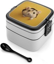 3d Hamster Bento Box with 2 Compartments Adult Lunch Box Lunch Container for Meal Prep Work And Outdoors