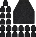 Nuanchu 20 Pack Nonslip Floor Mats - Water Absorption Urinal Mats, Bathroom Urinal Floor Pads for Men's Restroom (Black)