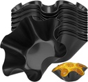 JEUIHAU 14 PCS 7 Inches Tortilla Bowl Maker, Non-Stick Taco Salad Shell Mold, Petal Shape Tortilla Shell Pans Taco Shell Maker for Taco Bowls, Salads, Dips, Black