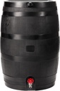 RTS Home Accents 50-Gallon ECO Rain Barrel Made with 100% Recycled Plastic, Flat Back Rain Water Collection Barrel, Black