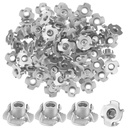 50 Pcs 1/4"-20 T-Nut Bulk 5/16" Barrel Length 304 Stainless Steel Threaded Insert 4-Pronged Tee Nut for Rock Climbing Holds Wood Cabinetry Furniture Home Hotel Outdoor Threaded Insertion